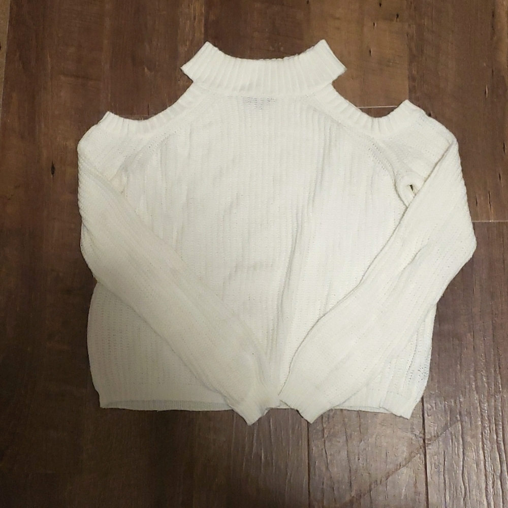 Cold shoulder sweater